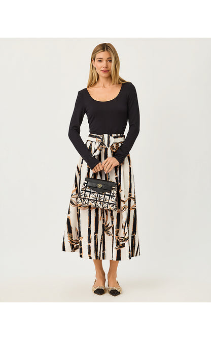 EVERETT MIDI DRESS, COCONUT BAMBOO BLISS