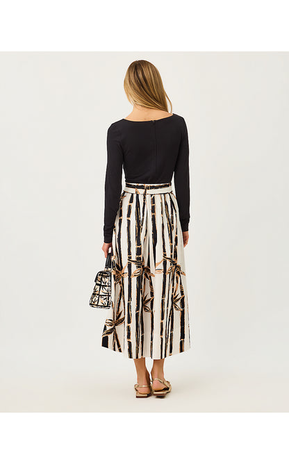 EVERETT MIDI DRESS, COCONUT BAMBOO BLISS