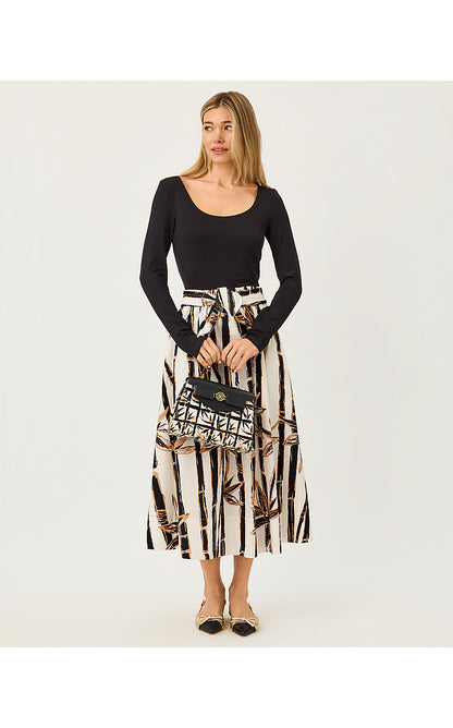 EVERETT MIDI DRESS, COCONUT BAMBOO BLISS