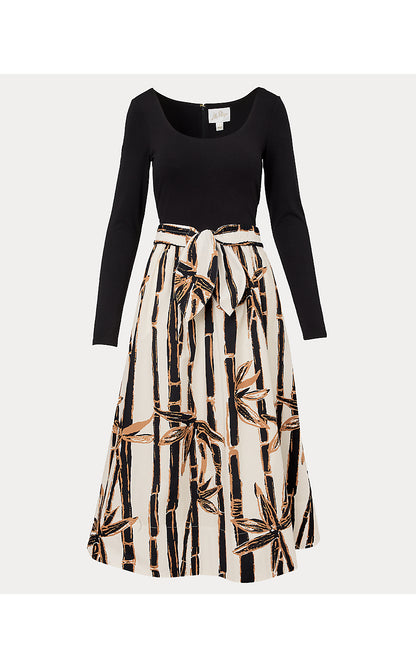 EVERETT MIDI DRESS, COCONUT BAMBOO BLISS