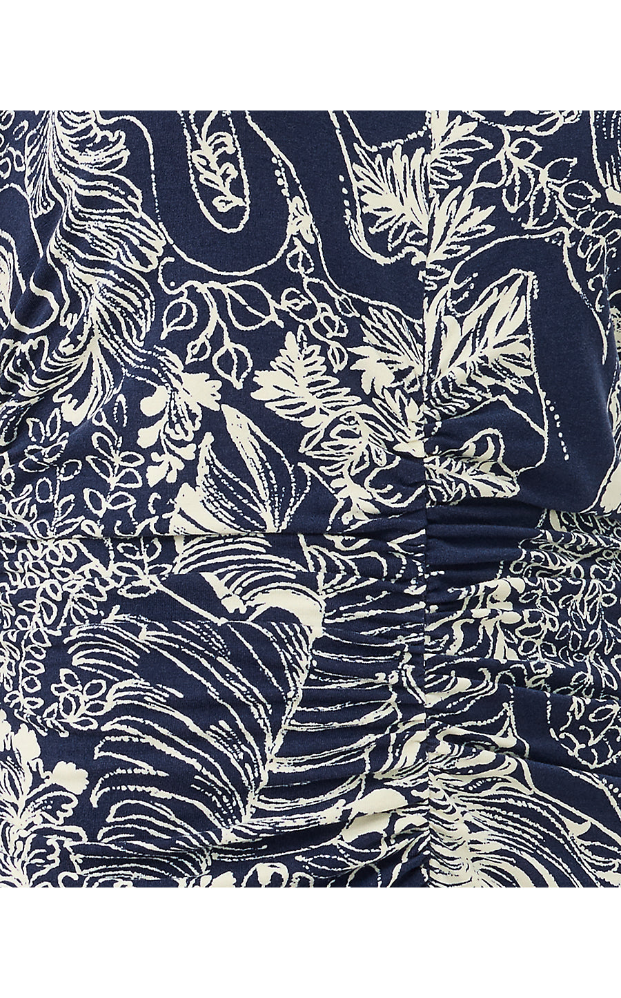 ALMA MIDI DRESS UPF 50+, LOW TIDE NAVY PALM PROWL