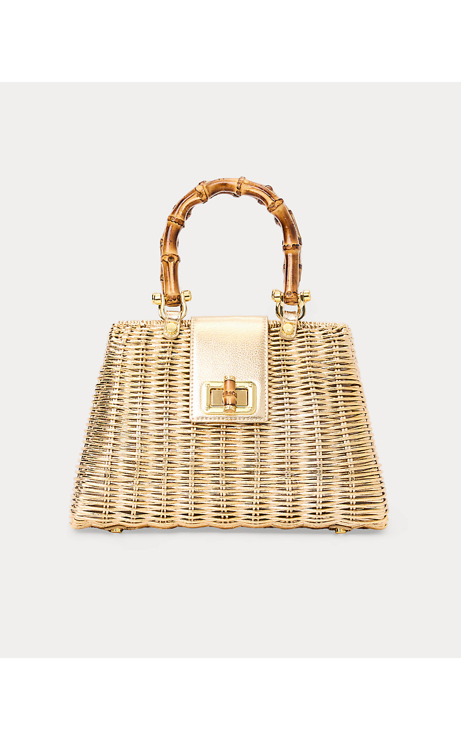 LEENA TOP HANDLE BAG, Gold Metallic