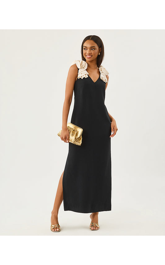 ROSLIND MAXI DRESS, NOIR
