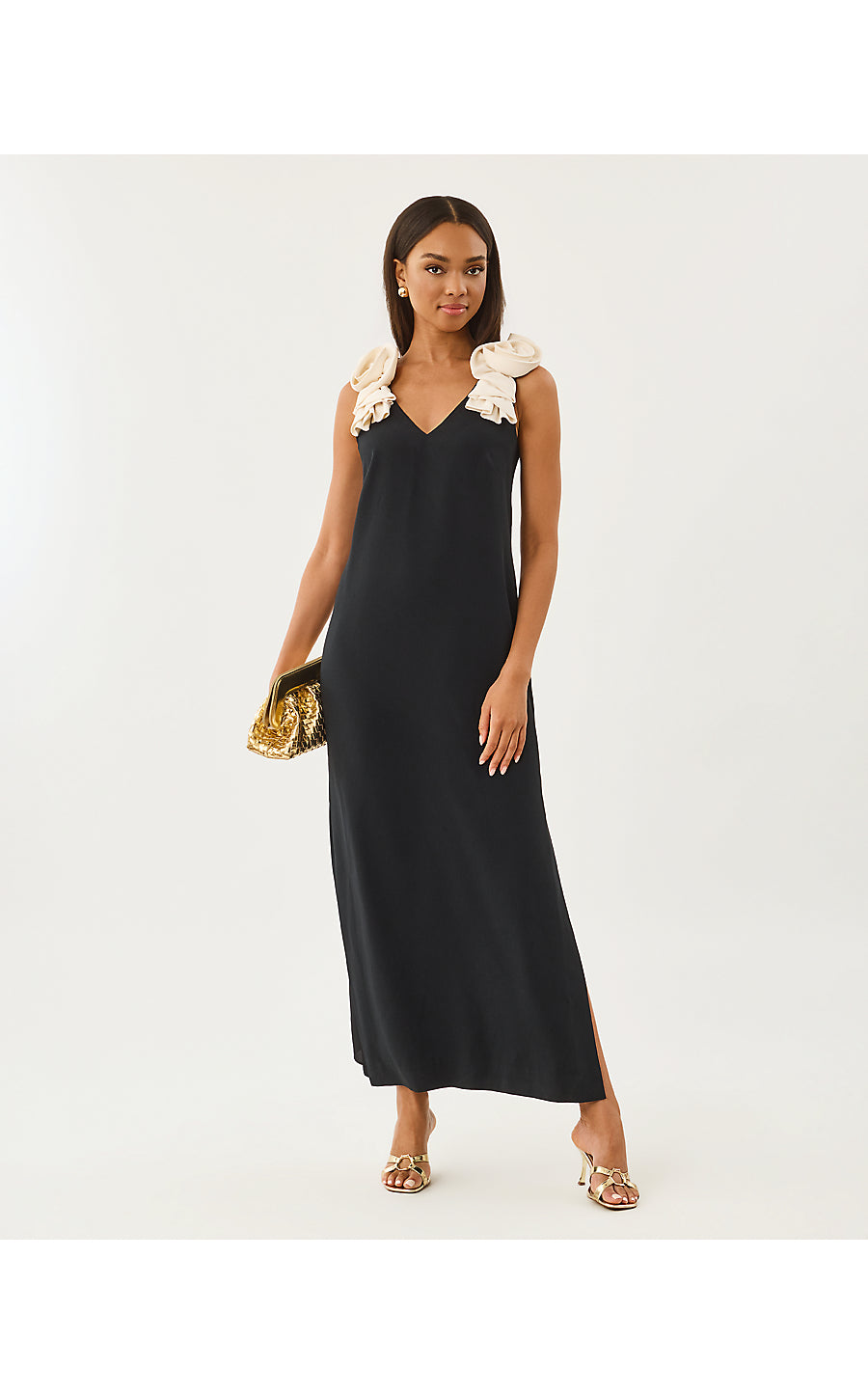 ROSLIND MAXI DRESS, NOIR