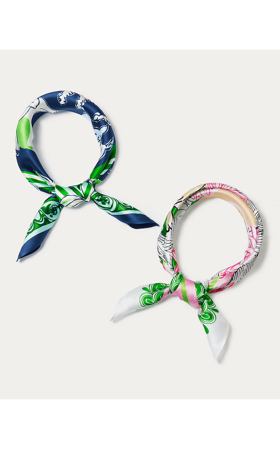 POINCIANA SILK SCARF, LOW TIDE NAVY CANINE COUTURE ENGINEERED SCARF
