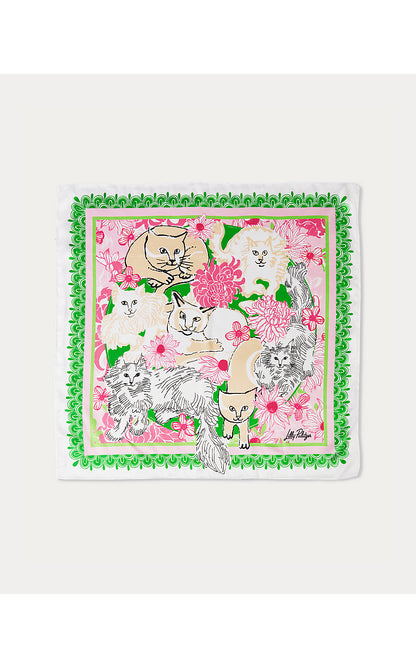 POINCIANA SILK SCARF, MULTI NINE LIVES SOCIETY ENGINEERED SCARF