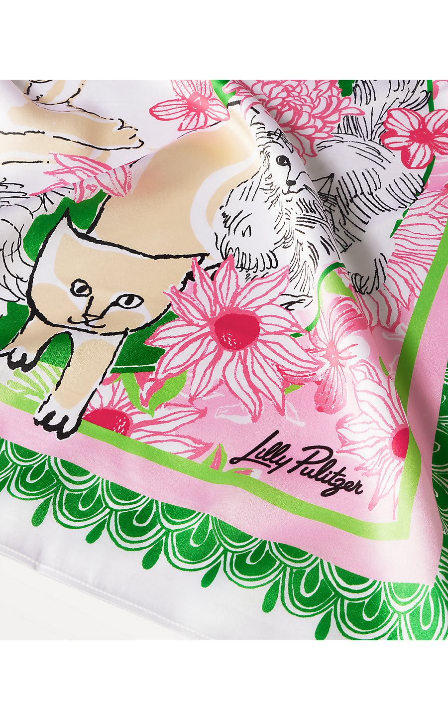 POINCIANA SILK SCARF, MULTI NINE LIVES SOCIETY ENGINEERED SCARF
