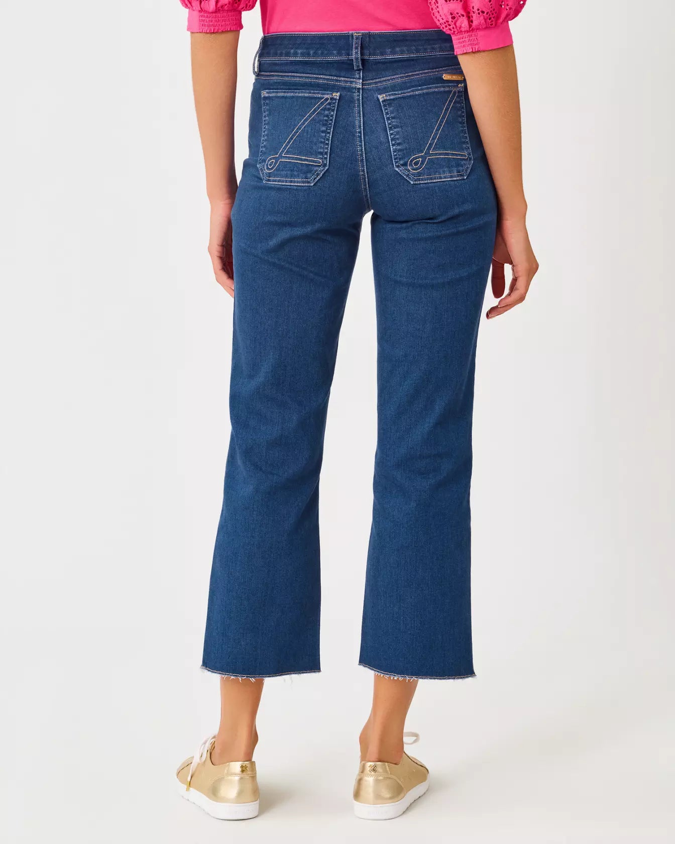HARLEEN HIGH RISE CROP JEAN, MEDIUM WASH