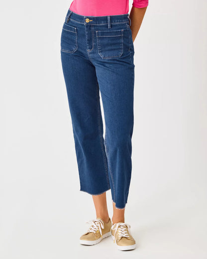 HARLEEN HIGH RISE CROP JEAN, MEDIUM WASH