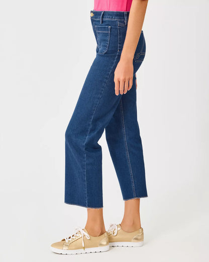 HARLEEN HIGH RISE CROP JEAN, MEDIUM WASH