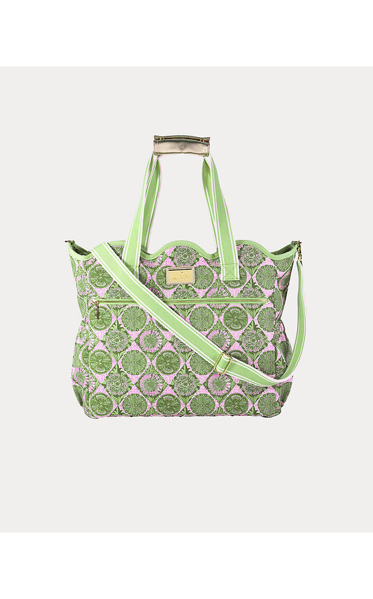 Scallop Cooler Tote, Tropical Tiles