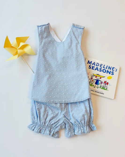 Bettye Bloomer Set - Dallas Dot, 
Sarasota Sky Dallas Dot