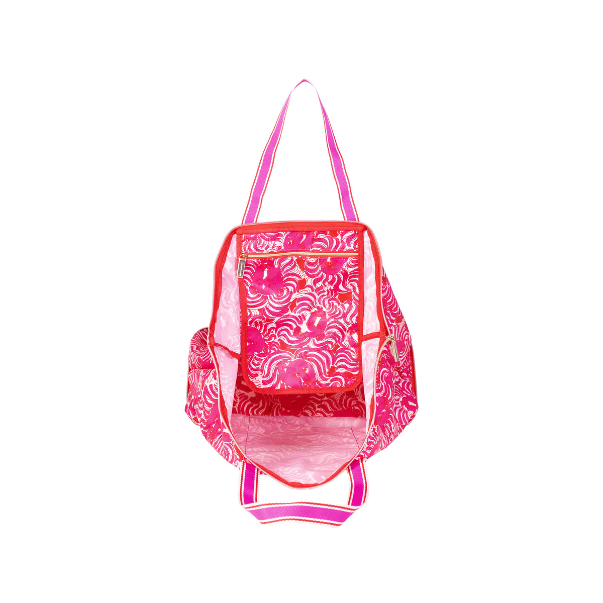 Packable Tote, Strawberry Red Pride of Lilly