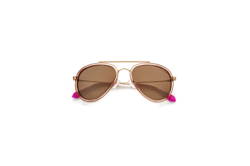 ELLIOTT - CRYSTAL GOLD/SOLID BROWN LENS