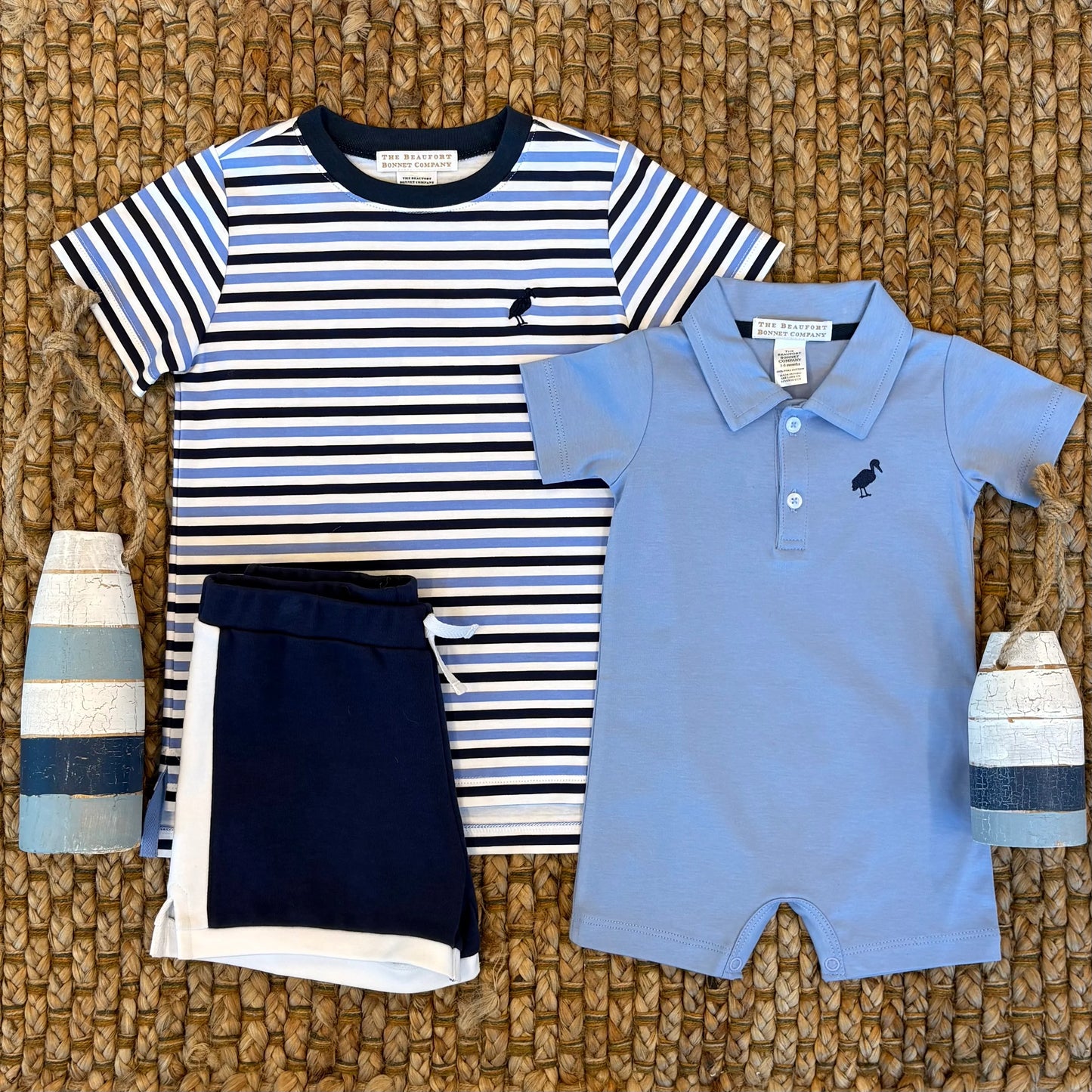 Sir Proper's Romper, Park City Periwinkle/Nantucket Navy