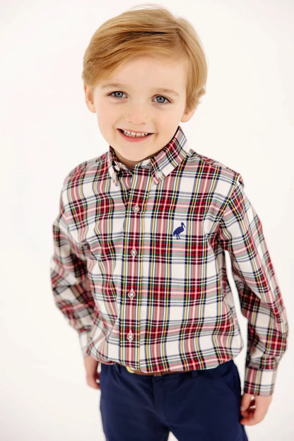 Deans List Dress Shirt, 
Paris Pike Plaid/Nantucket Navy