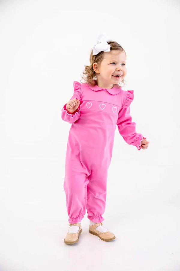 Biltmore Romper, 
Winter Park Pink/Worth Ave White/Hearts