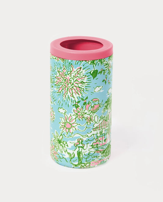 GWP INSULATED CAN COOLER, FRESH WATER BLUE SUNBATHERS BLISS ACCESSORIES SMALL