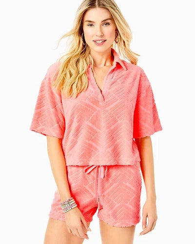 BELLEVIEW SHORT SLEEVE TO, SUNRISE CORAL LILLY ZIG ZAG