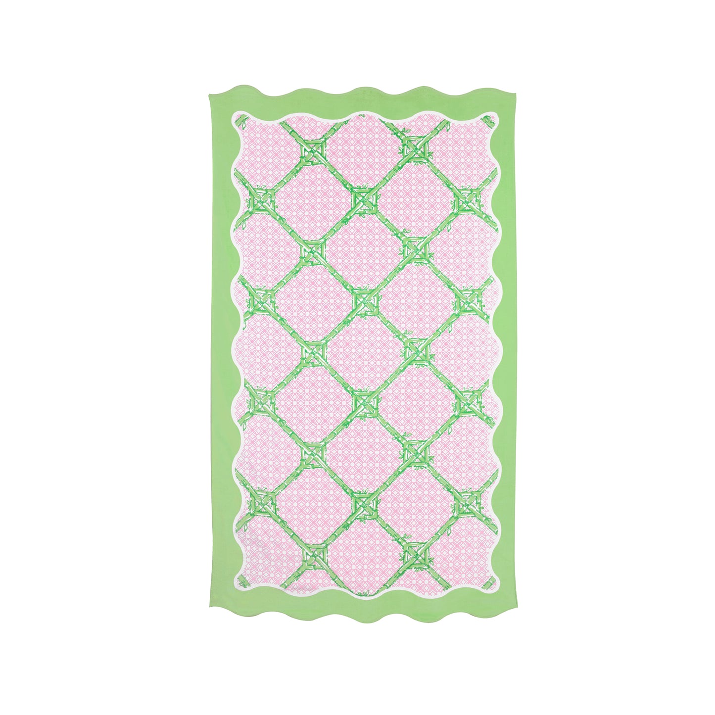 Scalloped Beach Towel, Butterfly Trellis