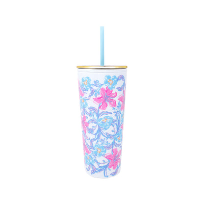 Tumbler with Straw, Beachside Haven