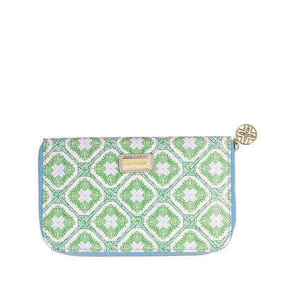 Travel Wallet, Bamboo Logo Trellis