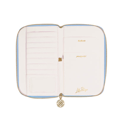Travel Wallet, Bamboo Logo Trellis