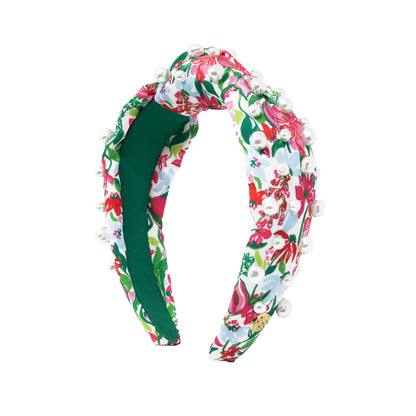 Embellished Slim Knot Headband, Glowing Gardens