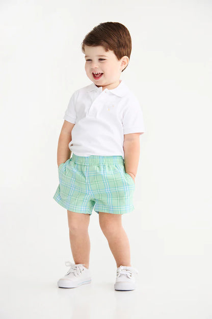 Sheffield Shorts, 
Pelham Bay Plaid (Green)