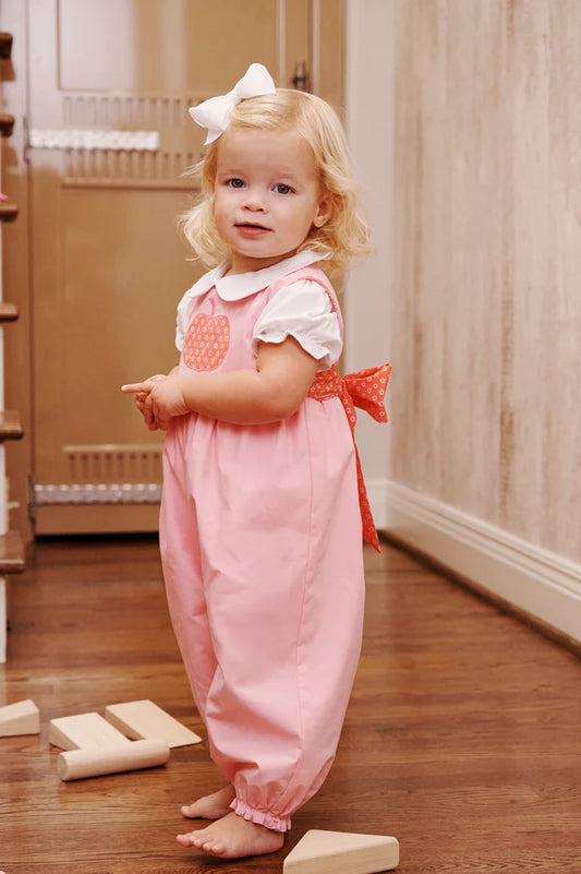 Sleeveless Rebecca Romper - Broadcloth, 
Sandpearl Pink/Mill St Manor Mini Floral
