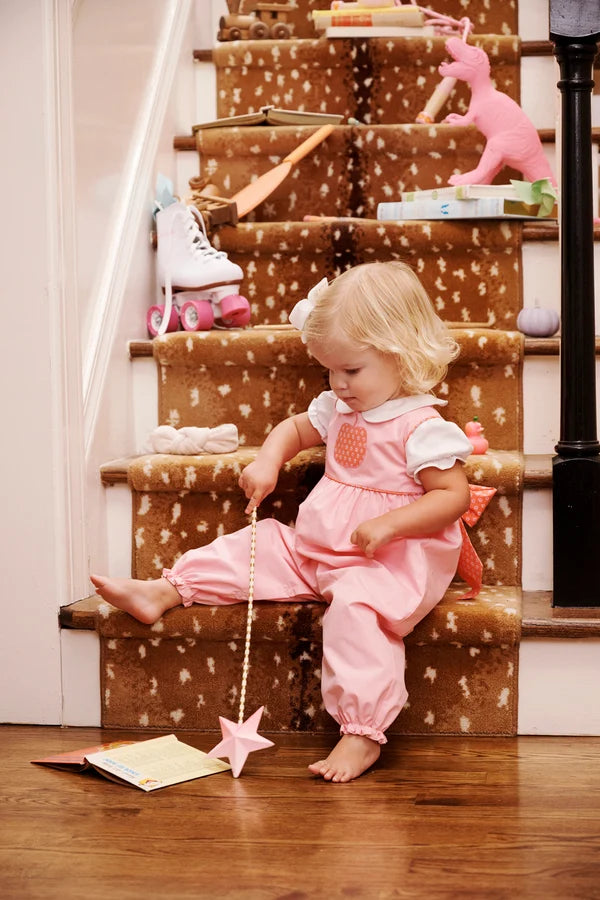 Sleeveless Rebecca Romper - Broadcloth, 
Sandpearl Pink/Mill St Manor Mini Floral