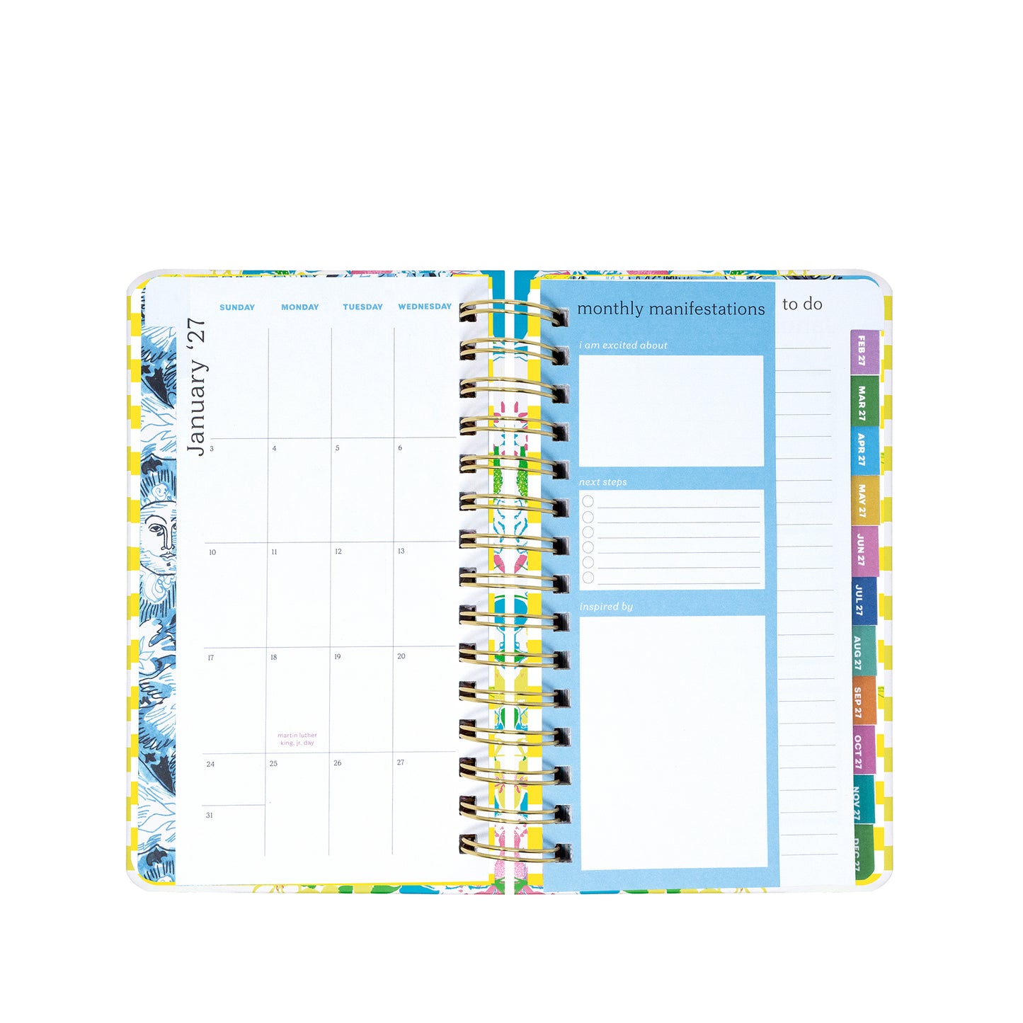Medium 17 Month Agenda 2026-2027, Lovely Lilly