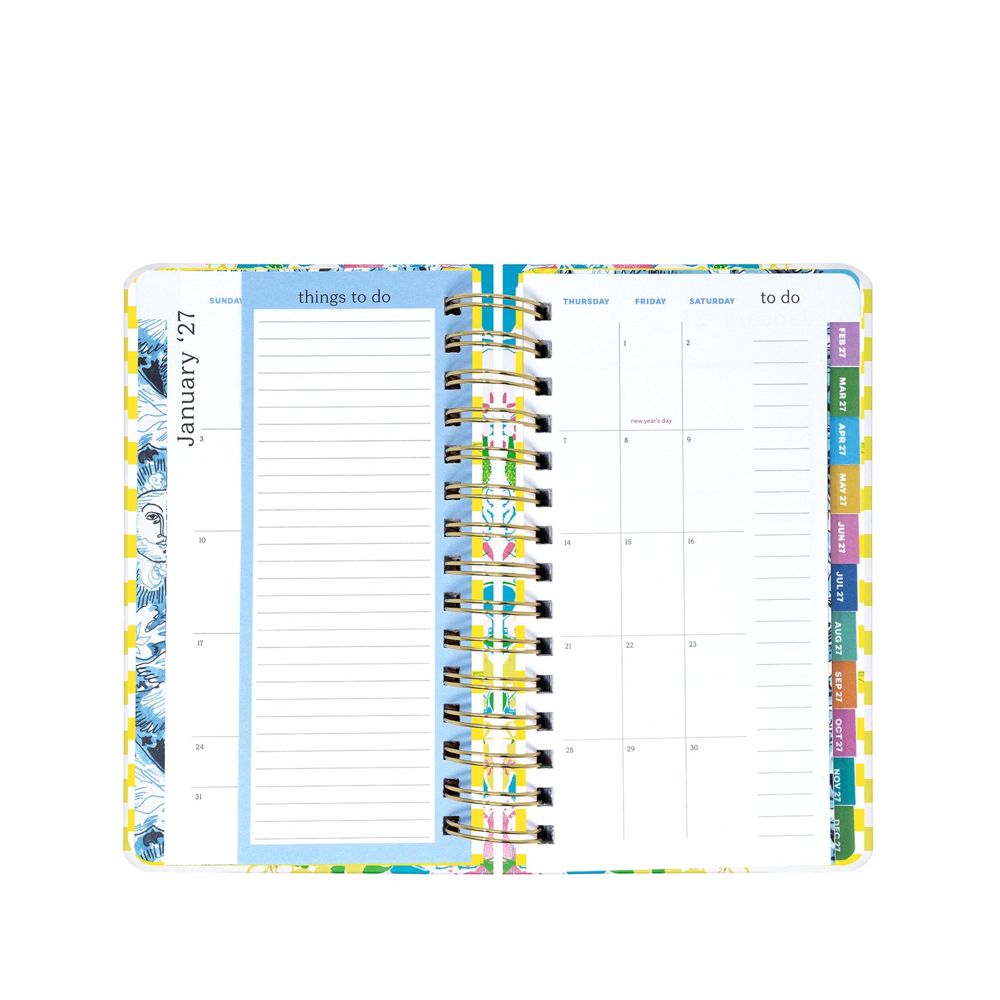 Medium 17 Month Agenda 2026-2027, Lovely Lilly