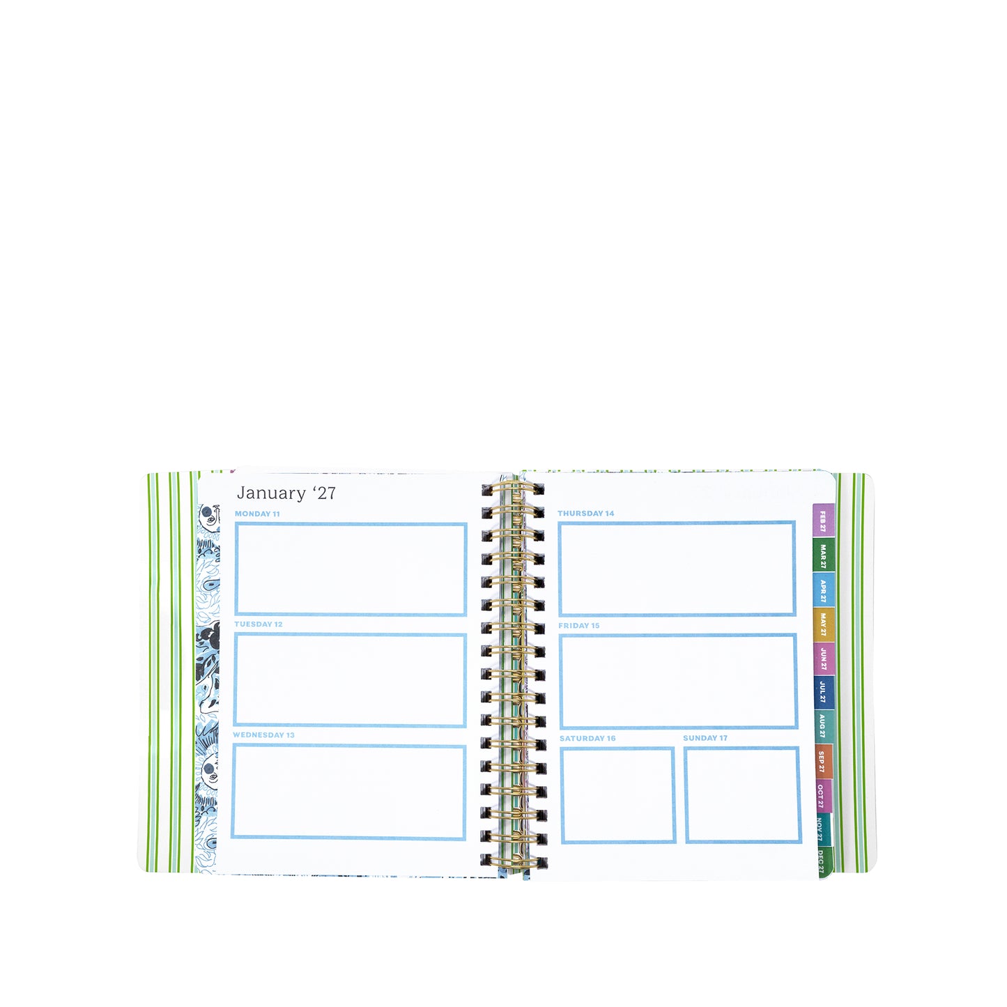 17 Month Soft Cover Planner 2026-2027, Mint Condition Burst of Joy