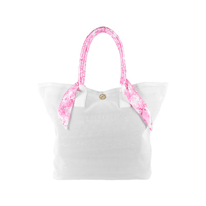 Beach Bag, Conch Shell Pink Burst of Joy