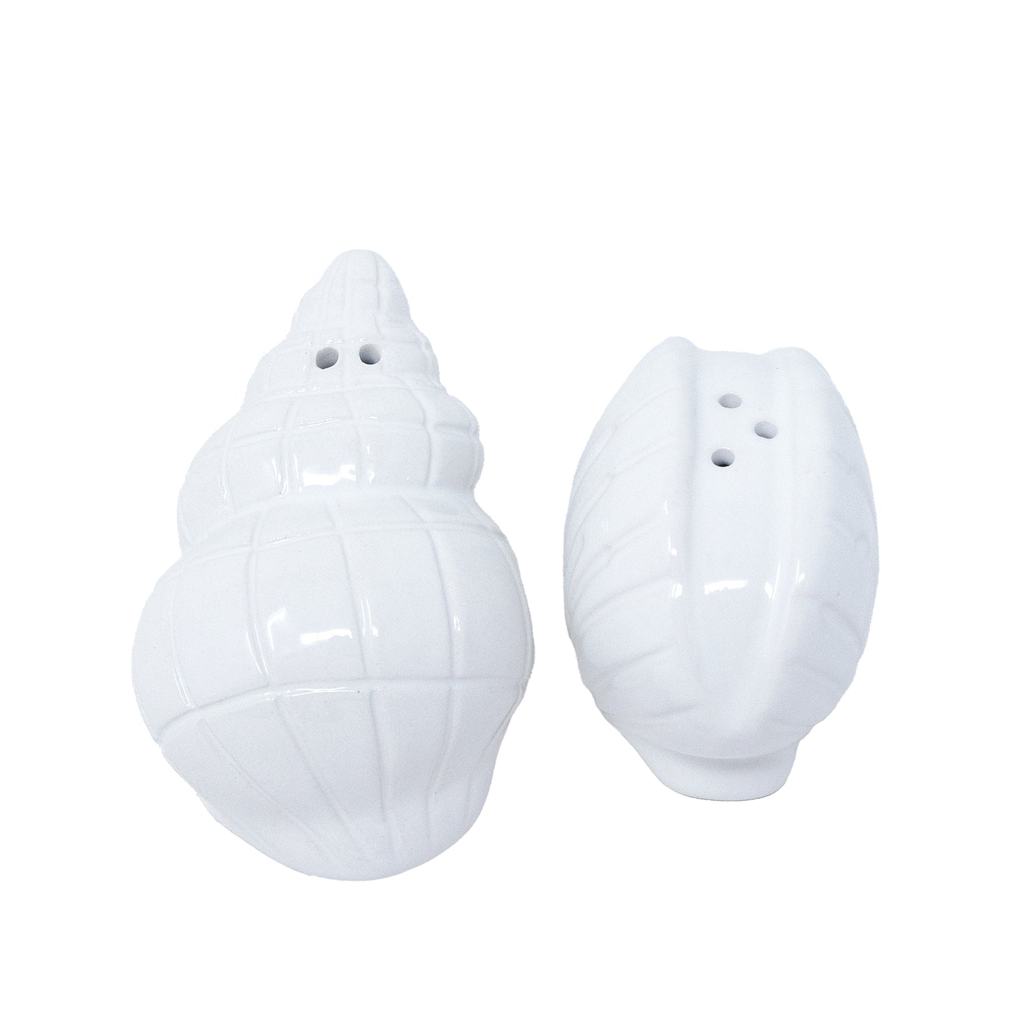 Ceramic Salt and Pepper Shakers, Resort White