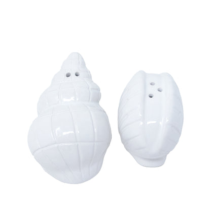 Ceramic Salt and Pepper Shakers, Resort White