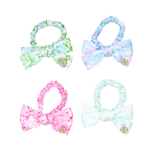 Mini Scrunchie Set with Bow, Assorted