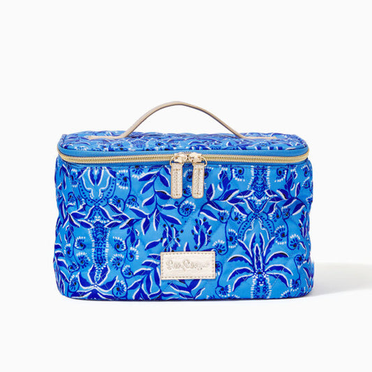 QUILTED COSMETIC CASE, ABACO BLUE HAVE IT BOTH RAYS