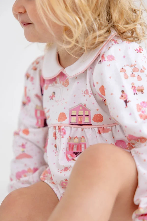 Long Sleeve Britt Bubble - Pima, 
Fall on Fincastle Rd/Sandpearl Pink