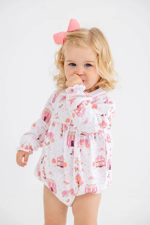 Long Sleeve Britt Bubble - Pima, 
Fall on Fincastle Rd/Sandpearl Pink