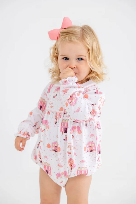 Long Sleeve Britt Bubble - Pima, 
Fall on Fincastle Rd/Sandpearl Pink