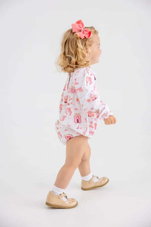 Long Sleeve Britt Bubble - Pima, 
Fall on Fincastle Rd/Sandpearl Pink