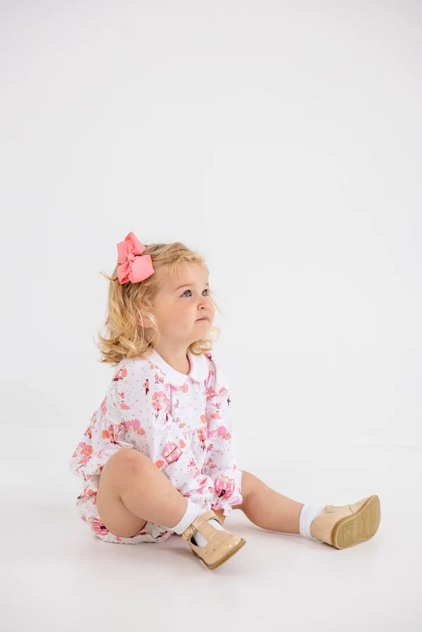 Long Sleeve Britt Bubble - Pima, 
Fall on Fincastle Rd/Sandpearl Pink