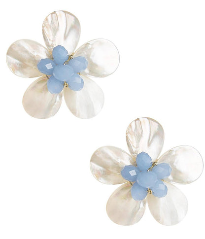 Libby Earrings - WS: Post / Mother of Pearl
