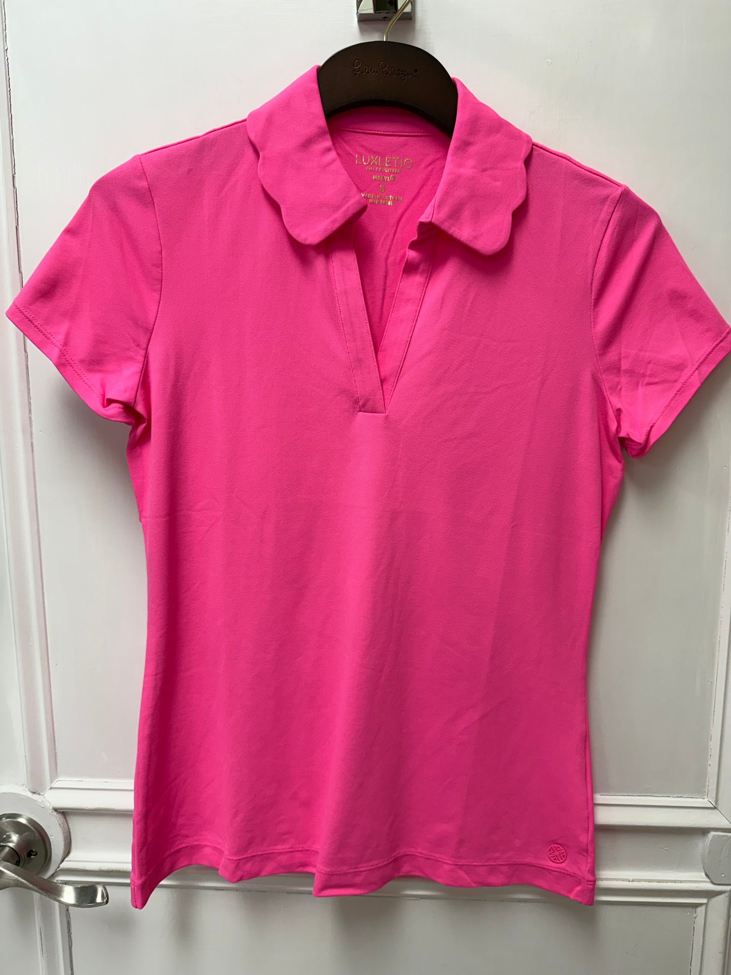 FRIDA SCALLOP POLO UPF 50+, CHERRY BLOSSOM PINK