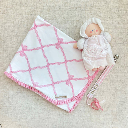 Baby Buggy Blanket, 
Belle Meade Bow/Pier Party Pink