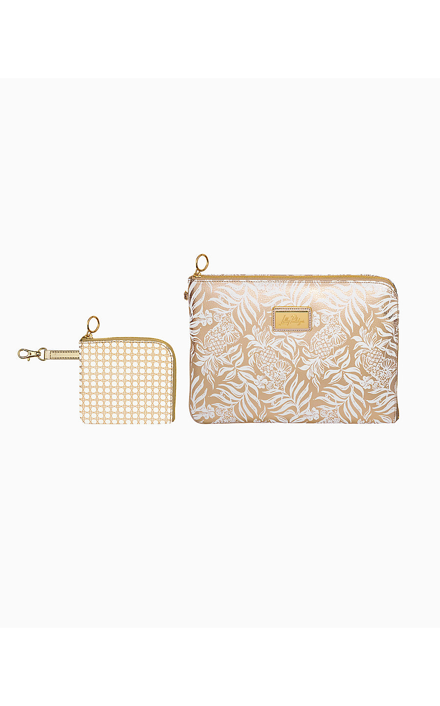 Tech Pouch Set, Gold Metallic Bon Vivants