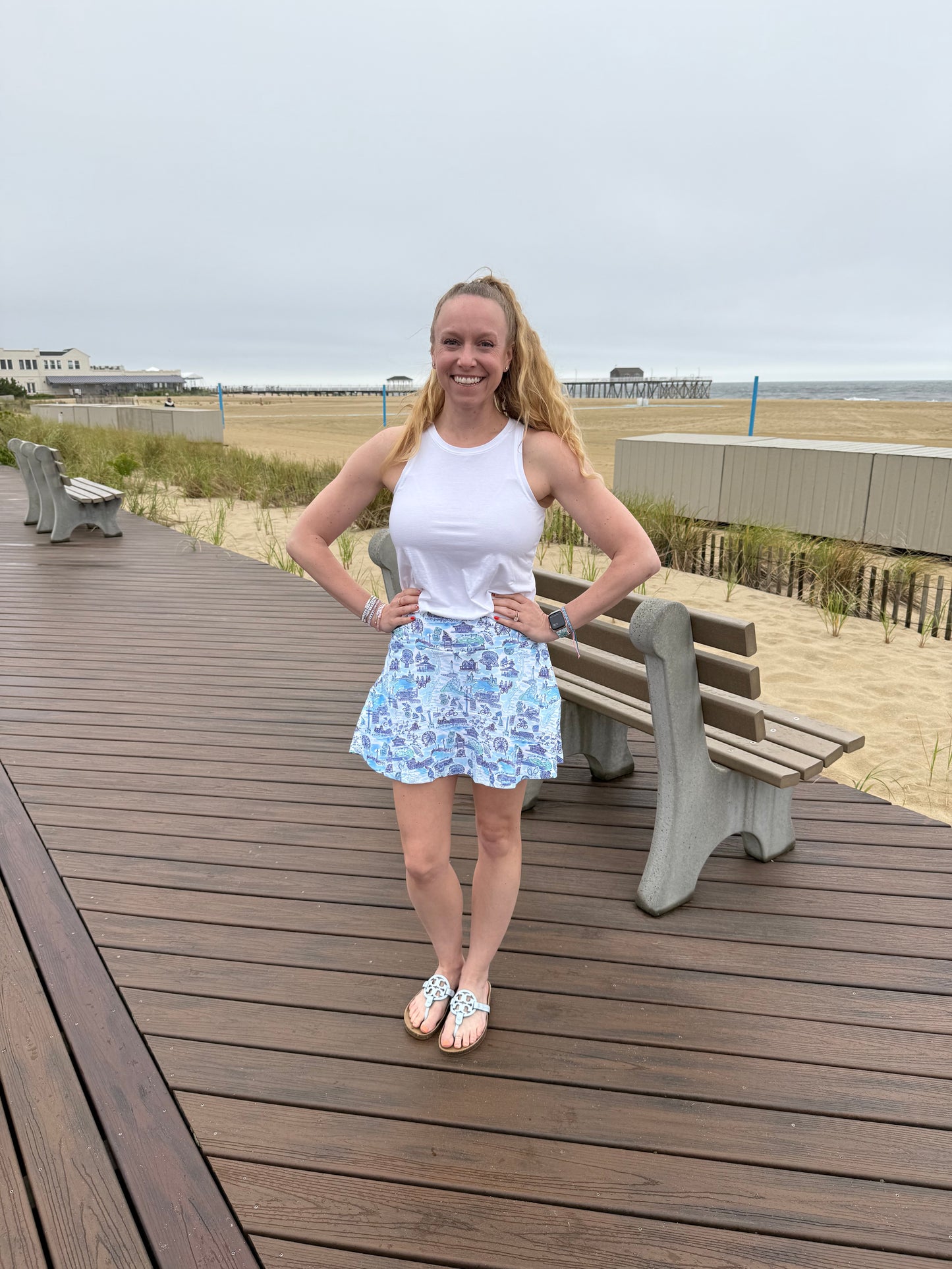 MOLLY SKORT, PALM PLACE CUSTOM BLUE/TEAL