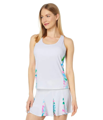ASANA BRA TANK UPF 50+, RESORT WHITE HOLDING COURT